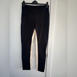 Liviana Conti Black Pants with Cream Accent